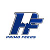 Primo Feeds logo with blue and white design on a white background